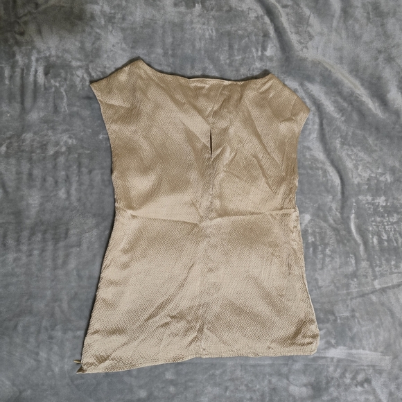 Antonio Melani Cream Color Sleeveless Size XS Silk Dress Blouse With Jewels - Picture 2 of 15
